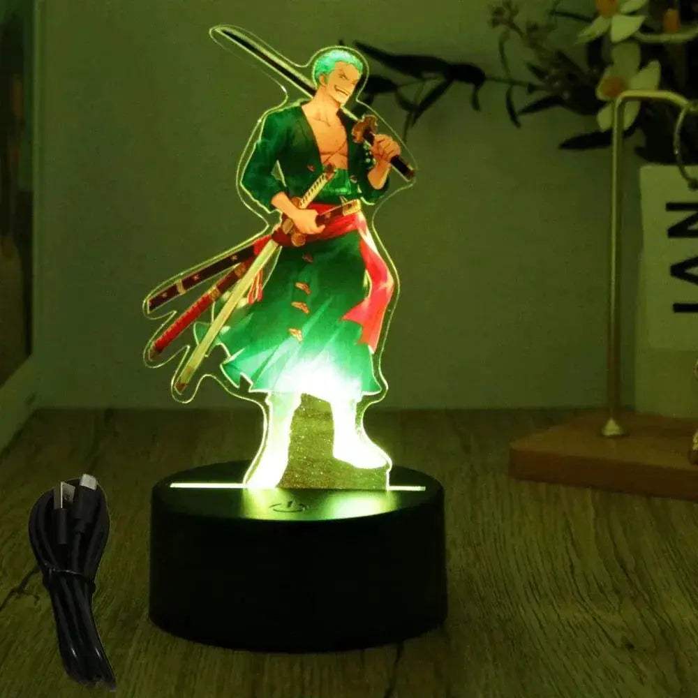 One Piece 3D Lamp Figures With Led Night Light Base - ToylandEU