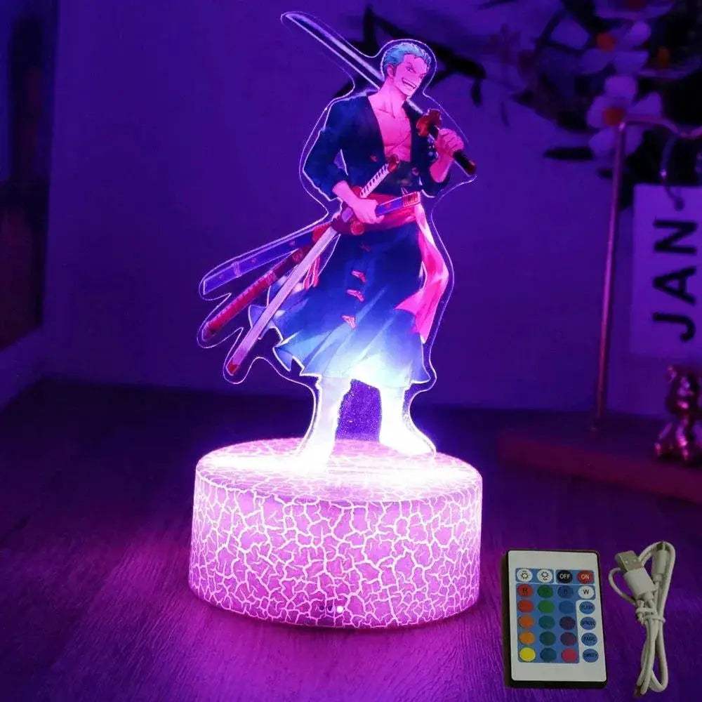 One Piece 3D Lamp Figures With Led Night Light Base - ToylandEU