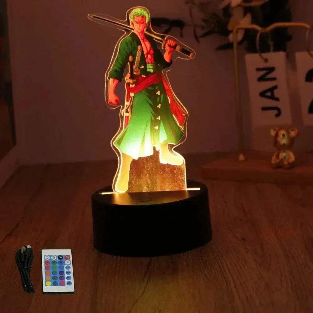 One Piece 3D Lamp Figures With Led Night Light Base - ToylandEU