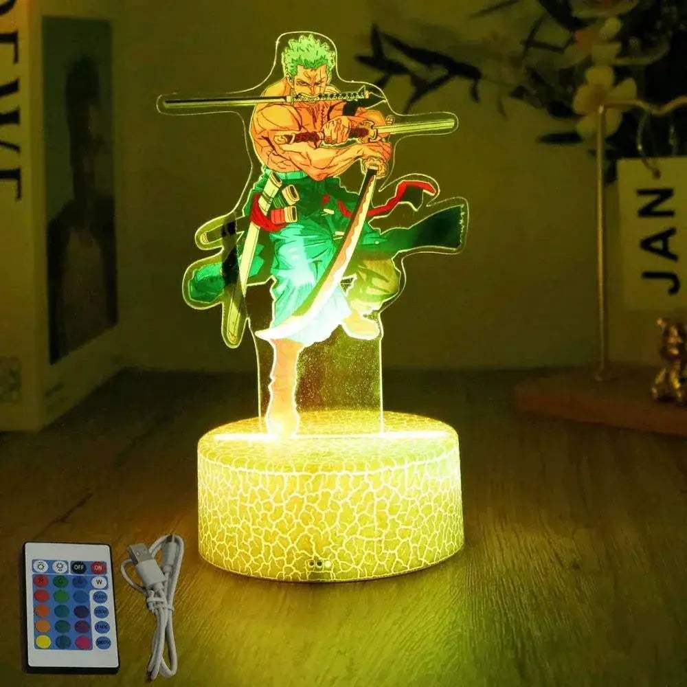 One Piece 3D Lamp Figures With Led Night Light Base - ToylandEU