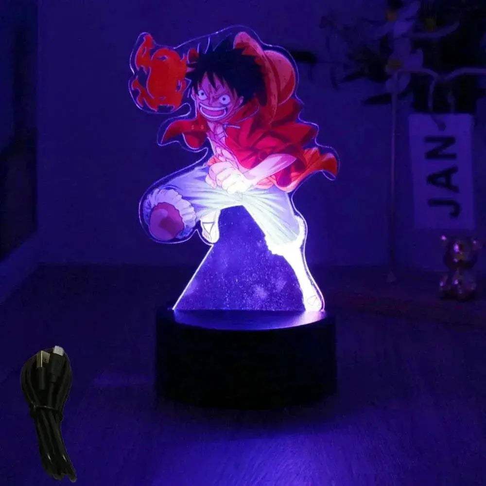 One Piece 3D Lamp Figures With Led Night Light Base - ToylandEU