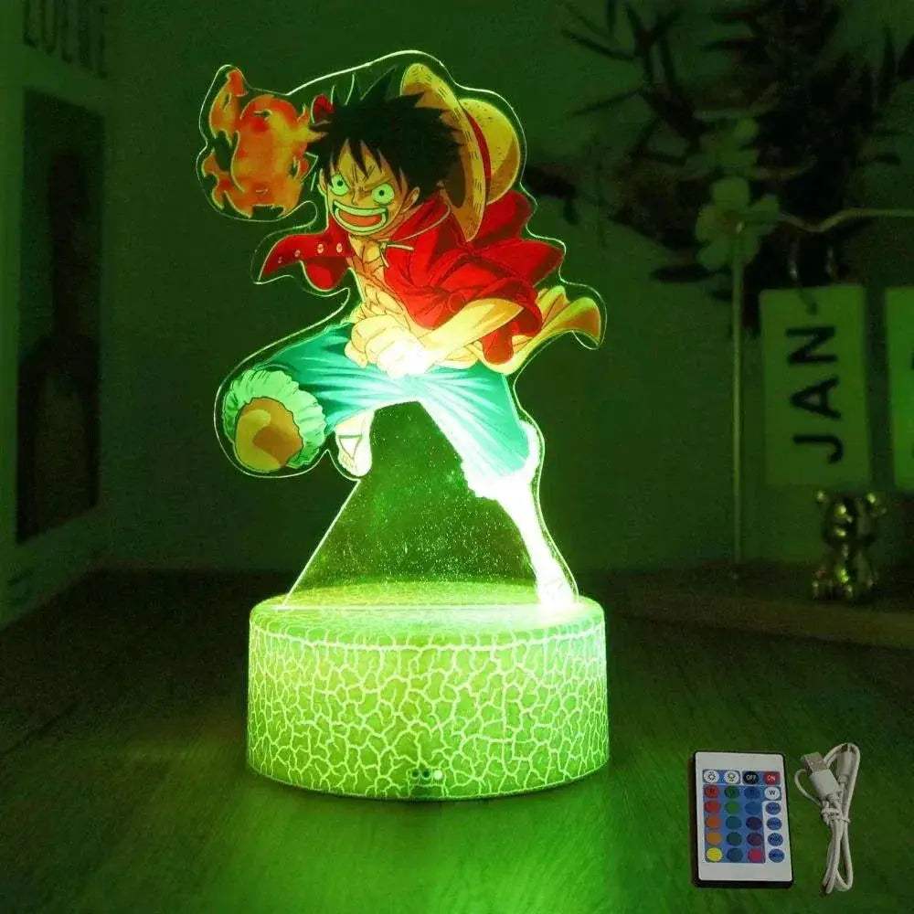 One Piece 3D Lamp Figures With Led Night Light Base - ToylandEU