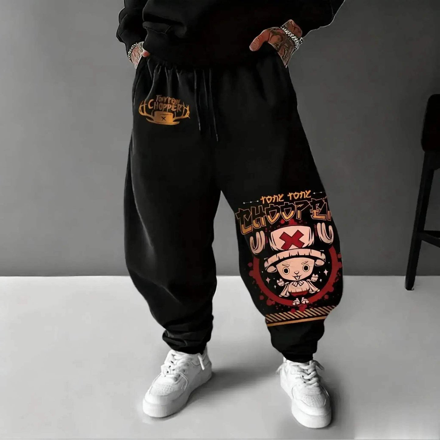 One Piece Anime Joggers With Luffy Graphic Print Comfort Fit - ToylandEU