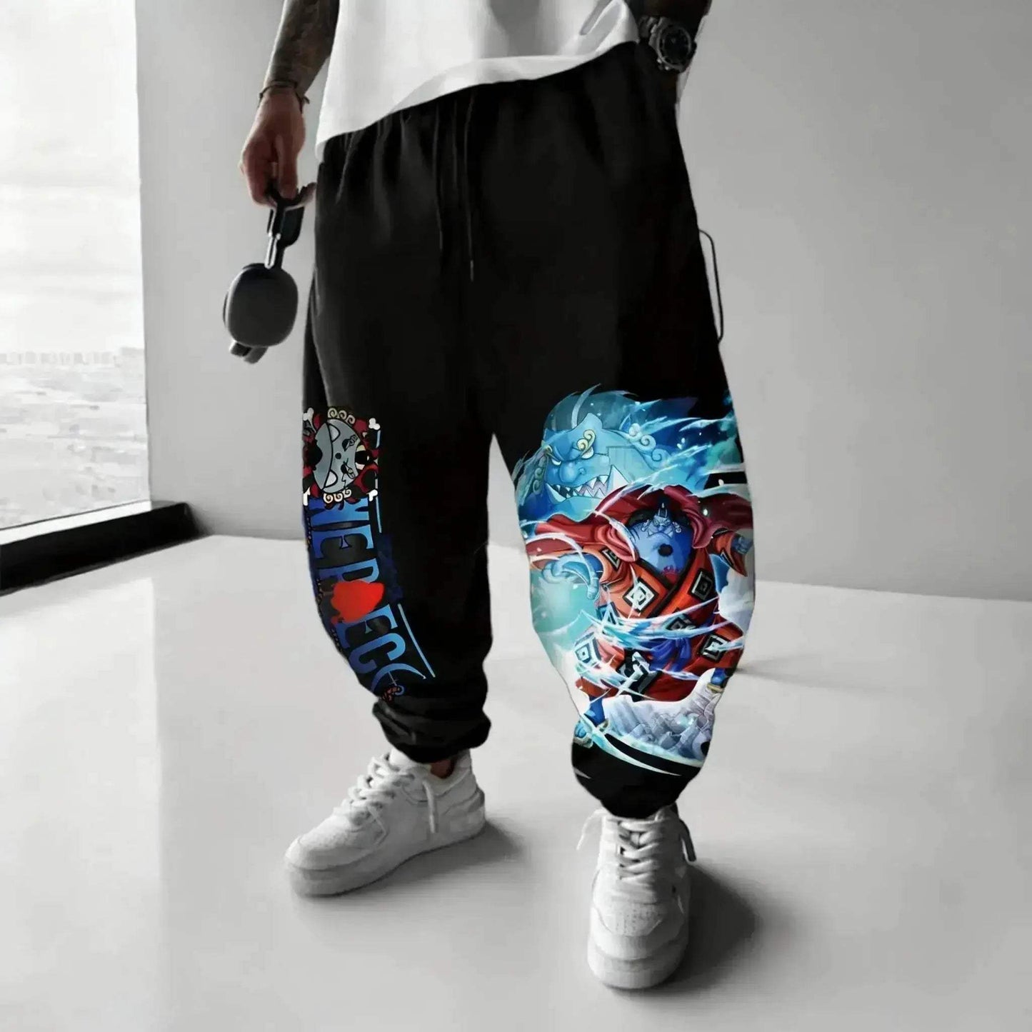 One Piece Anime Joggers With Luffy Graphic Print Comfort Fit - ToylandEU