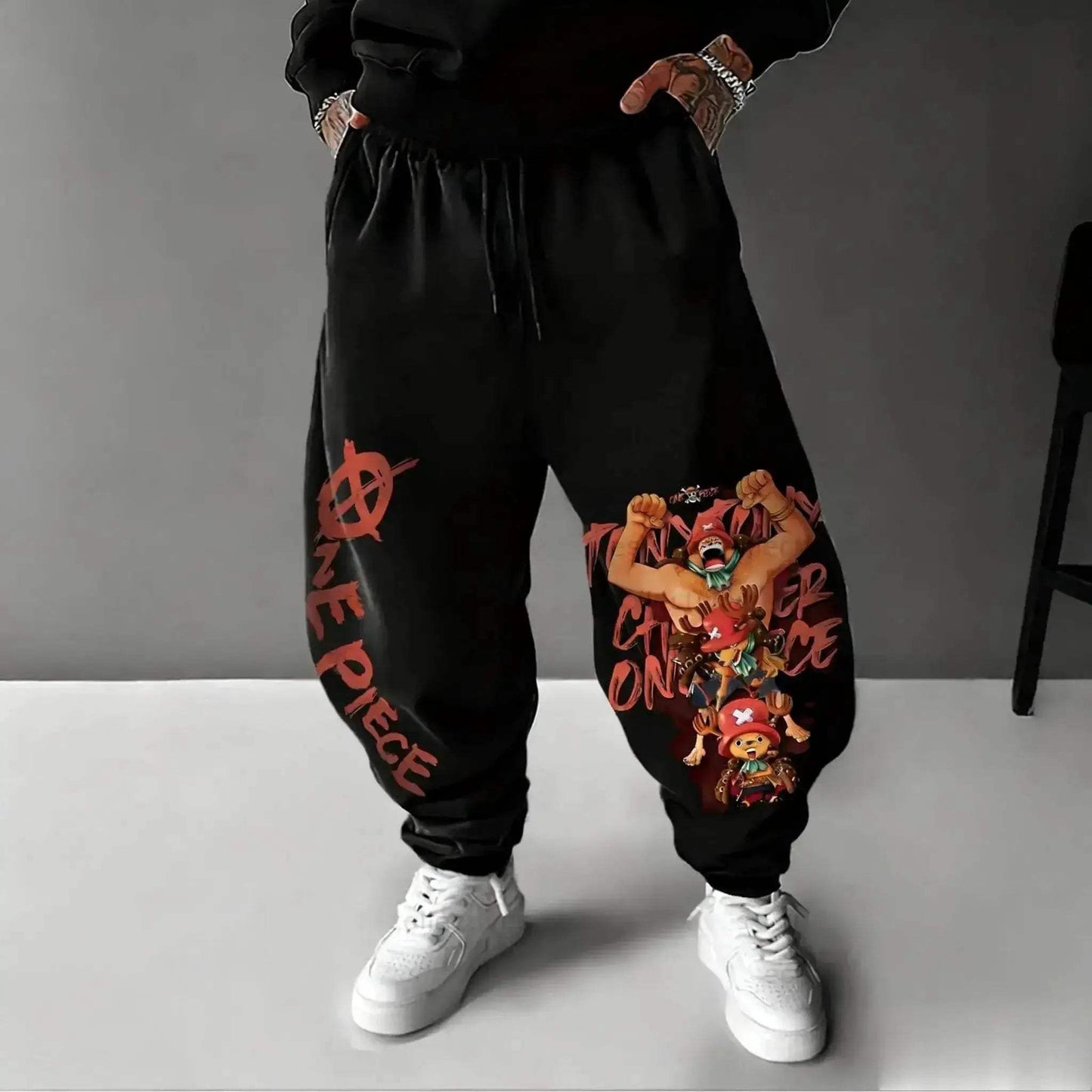 One Piece Anime Joggers With Luffy Graphic Print Comfort Fit - ToylandEU