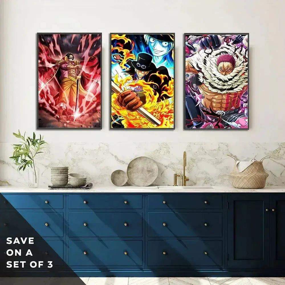 One Piece SelfAdhesive Anime Poster Wall Art For Bedroom Decor - ToylandEU