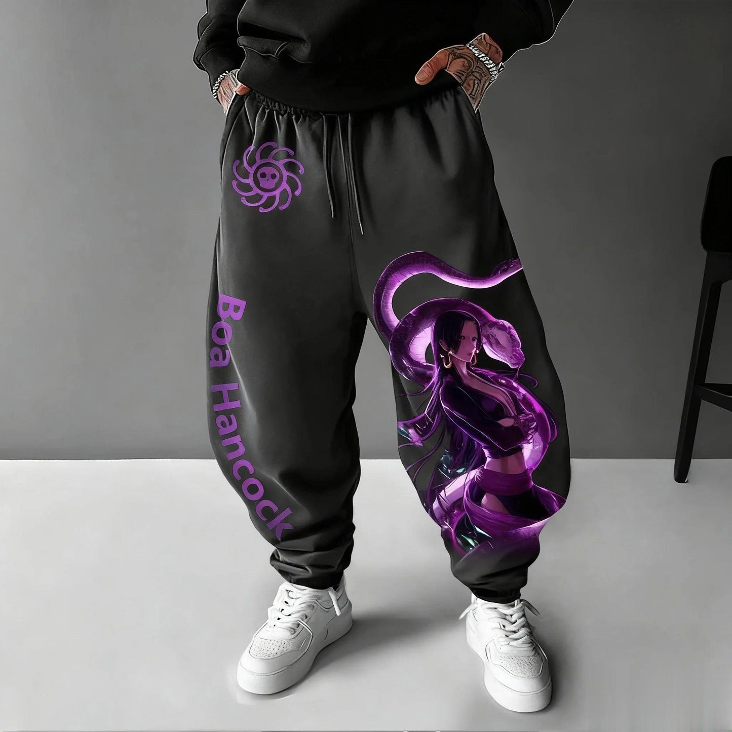 One Piece Boa Hancock Sweatpants | Large | Toylandeu™