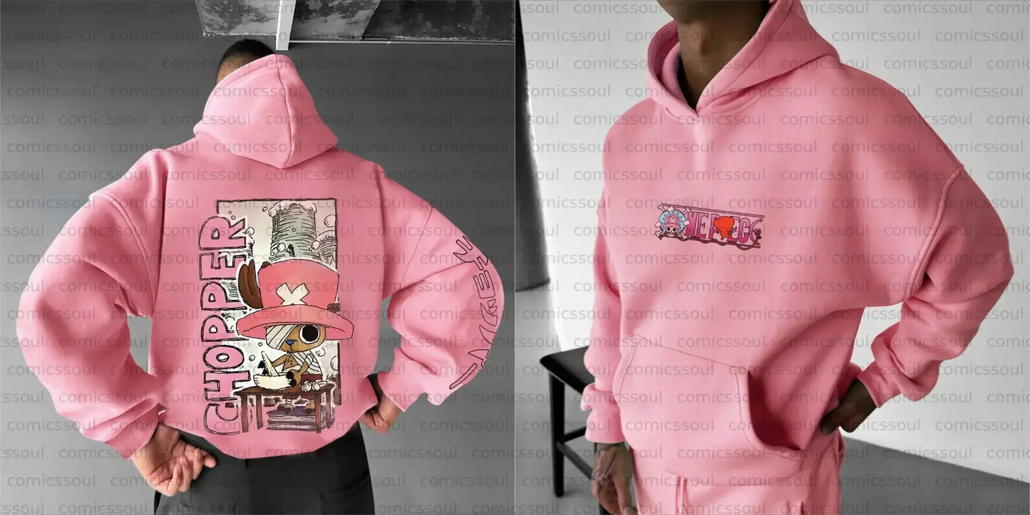 One Piece Chopper Unisex Hoodie Anime Sweatshirt For Winter Warmth - ToylandEU