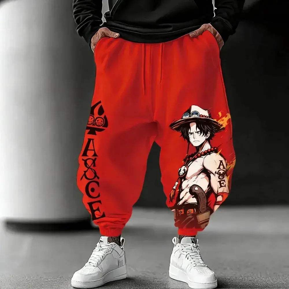 One Piece Cosplay Cotton Pants Nami Anime Print Loose Fit - ToylandEU