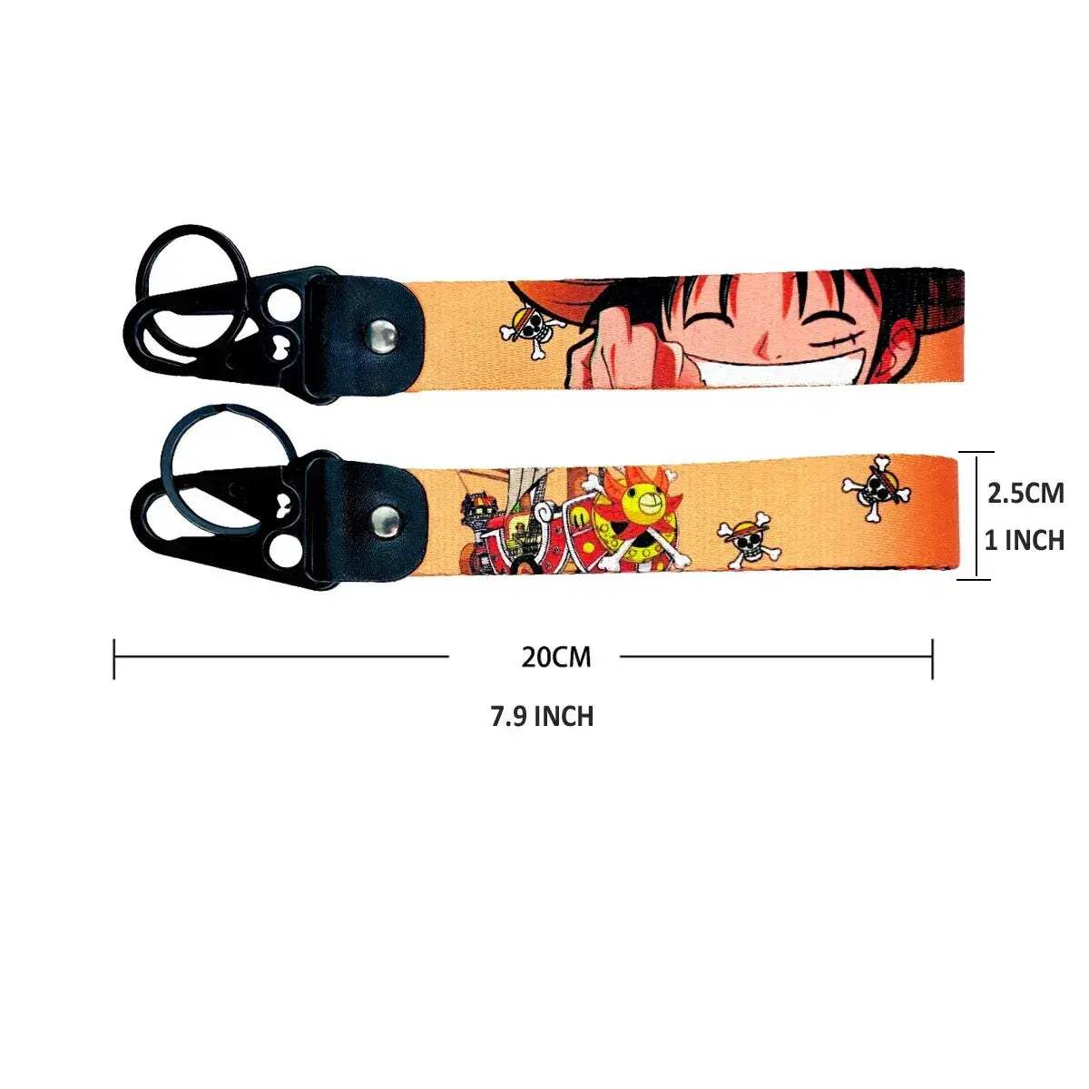 One Piece Keychain Lanyards, Anime Manga Badge Holder Pendant Portable Key Lanyard Accessories - ToylandEU