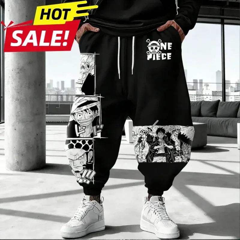 One Piece Luffy Joggers Unisex Streetwear Reinforced Stitching - ToylandEU