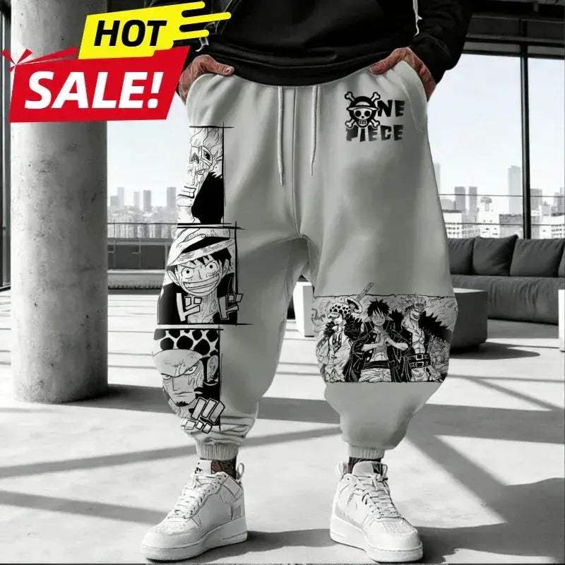 One Piece Luffy Joggers Unisex Streetwear Reinforced Stitching - ToylandEU