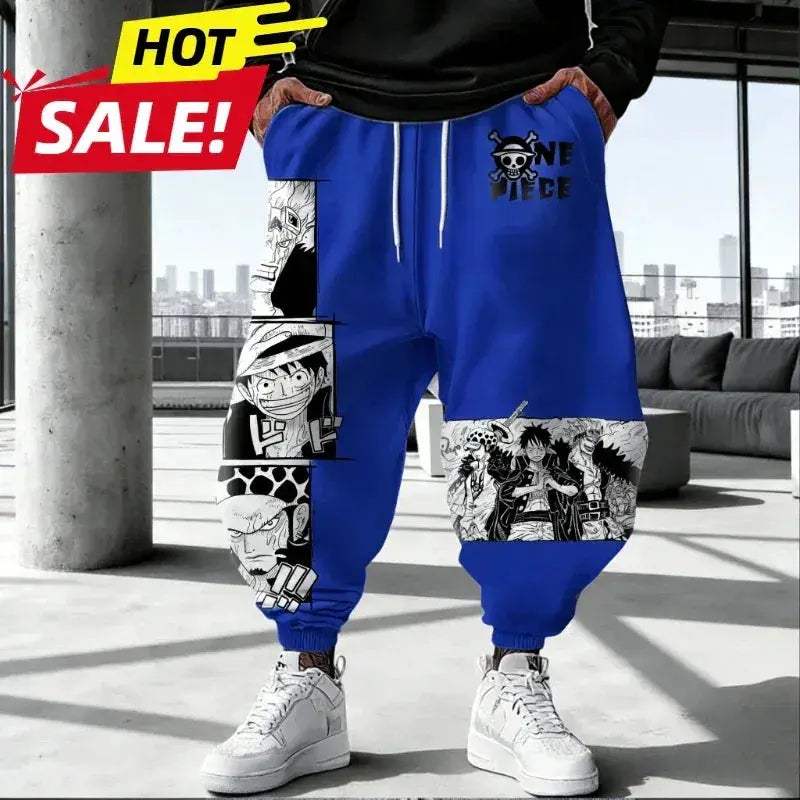 One Piece Luffy Joggers Unisex Streetwear Reinforced Stitching - ToylandEU