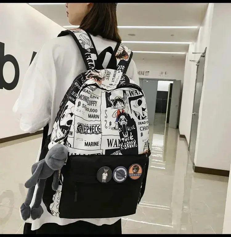  One Piece Luffy Printing Backpack Bags Anime School Bag Student Schoolbag For Men and Women -  ToylandEU™