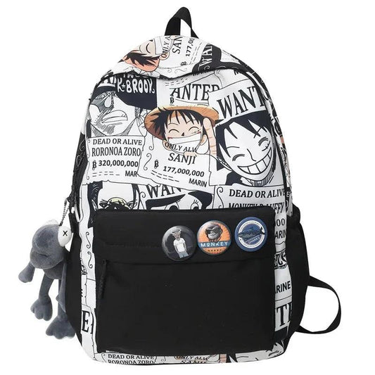  One Piece Luffy Printing Backpack Bags Anime School Bag Student Schoolbag For Men and Women 