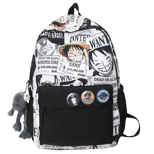  One Piece Luffy Printing Backpack Bags Anime School Bag Student Schoolbag For Men and Women -  ToylandEU™