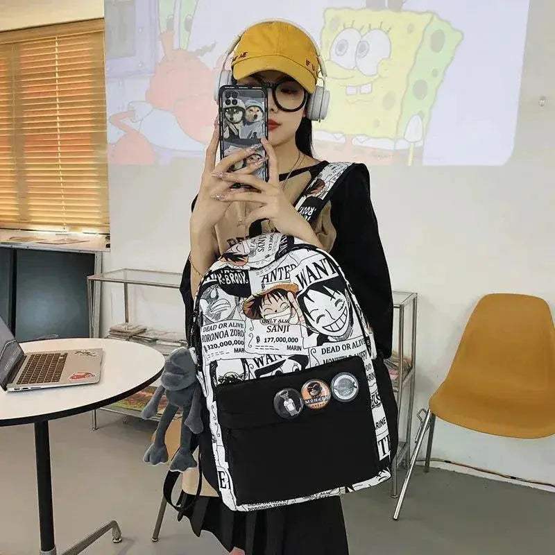 One Piece Luffy Backpack For Anime Fans Durable School Bag - ToylandEU