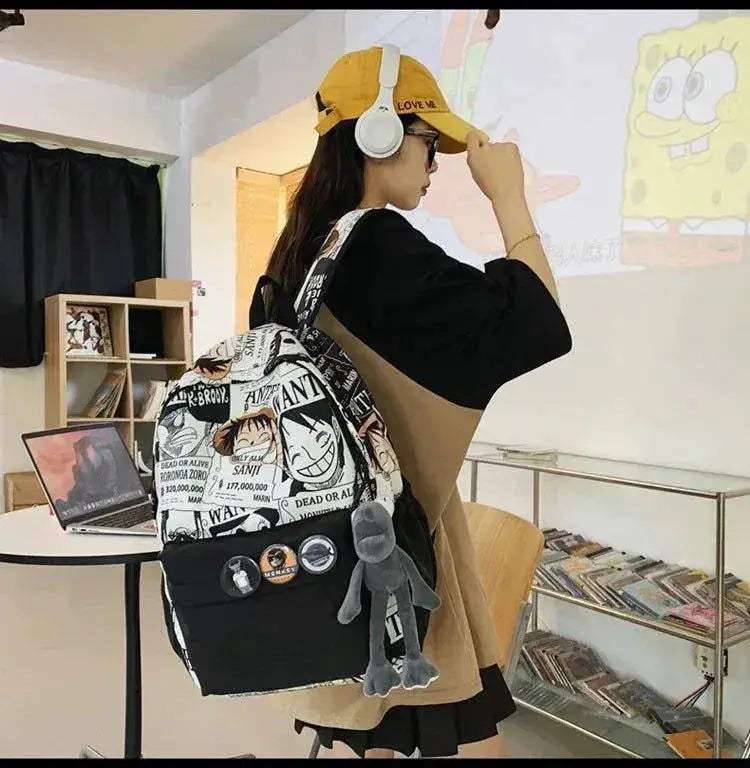 One Piece Luffy Backpack For Anime Fans Durable School Bag - ToylandEU
