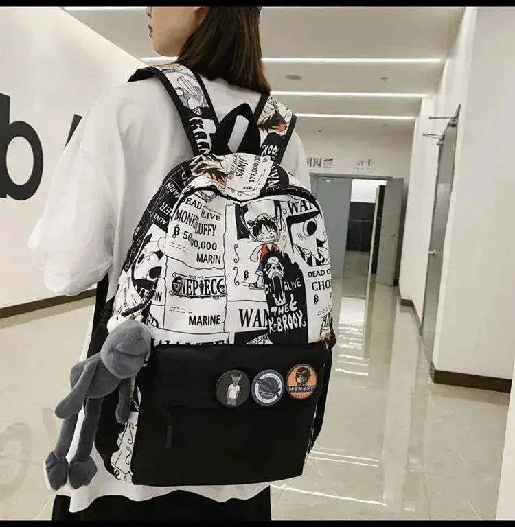 One Piece Luffy Backpack For Anime Fans Durable School Bag - ToylandEU