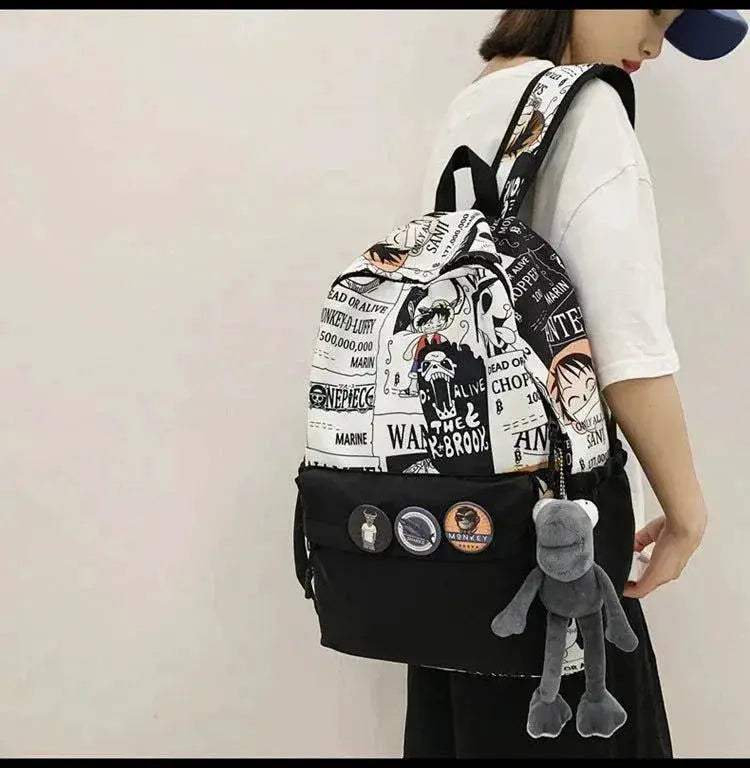 One Piece Luffy Backpack For Anime Fans Durable School Bag - ToylandEU