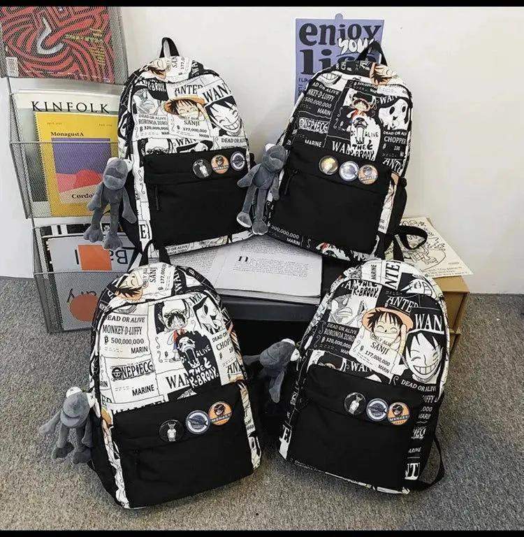One Piece Luffy Backpack For Anime Fans Durable School Bag - ToylandEU