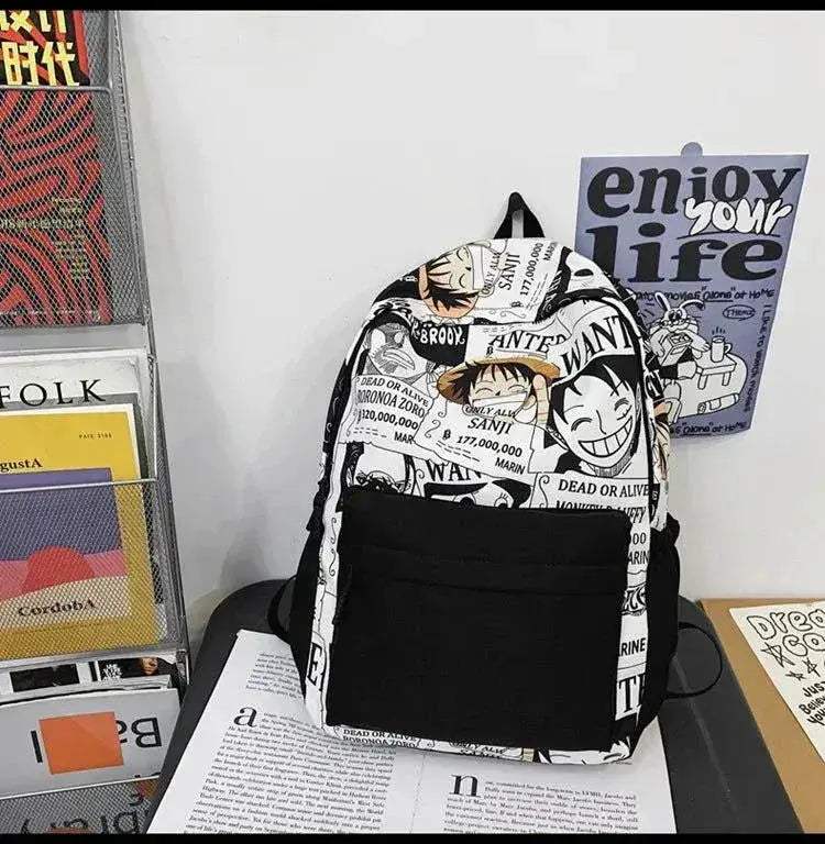 One Piece Luffy Backpack For Anime Fans Durable School Bag - ToylandEU
