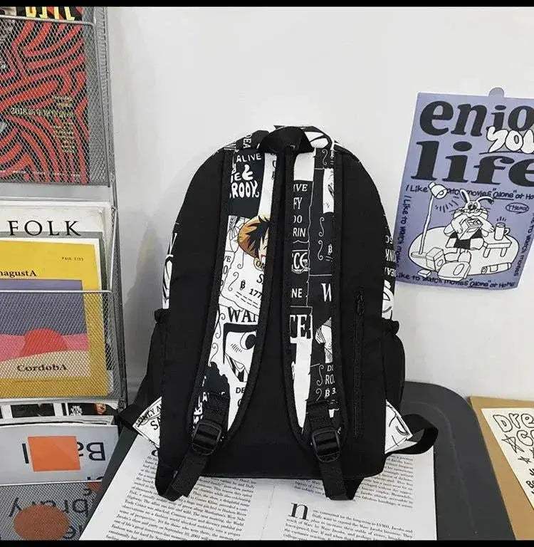 One Piece Luffy Backpack For Anime Fans Durable School Bag - ToylandEU