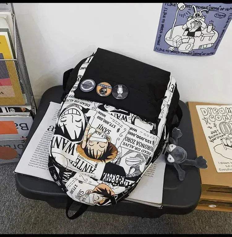 One Piece Luffy Backpack For Anime Fans Durable School Bag - ToylandEU