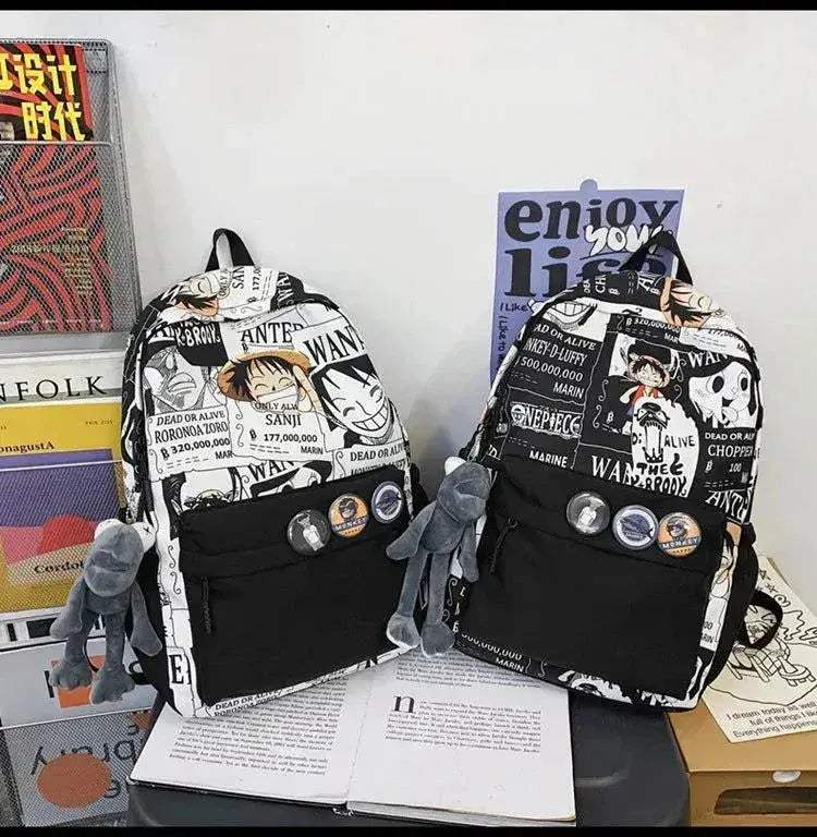 One Piece Luffy Backpack For Anime Fans Durable School Bag - ToylandEU