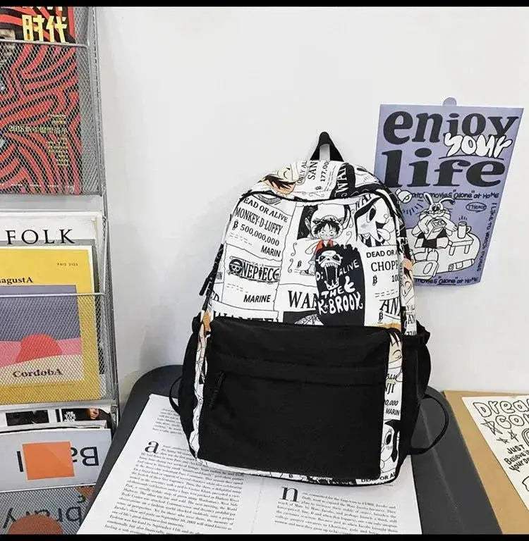 One Piece Luffy Backpack For Anime Fans Durable School Bag - ToylandEU