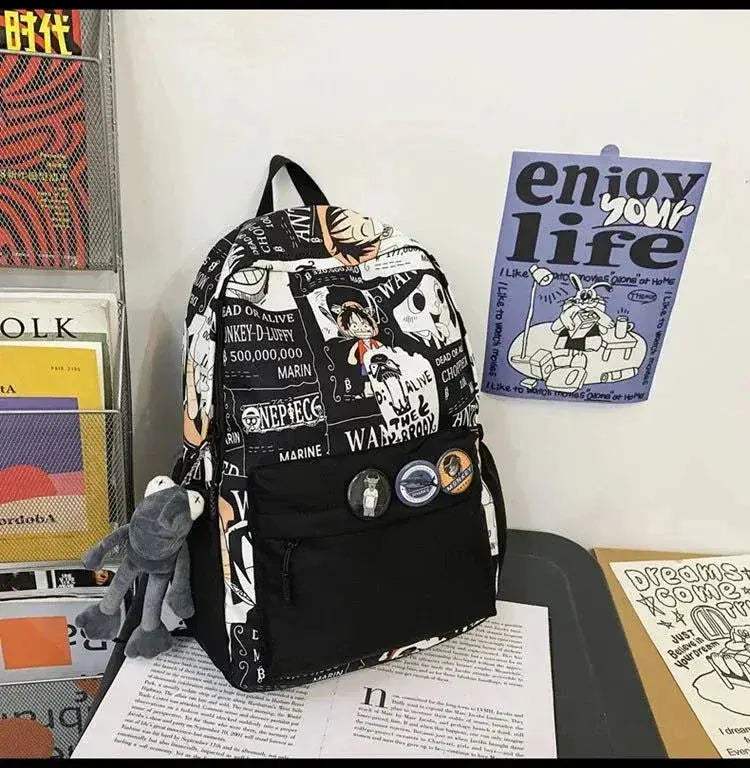 One Piece Luffy Backpack For Anime Fans Durable School Bag - ToylandEU