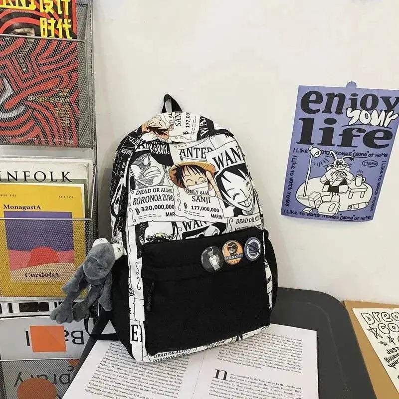 One Piece Luffy Backpack For Anime Fans Durable School Bag - ToylandEU