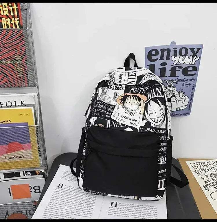 One Piece Luffy Backpack For Anime Fans Durable School Bag - ToylandEU