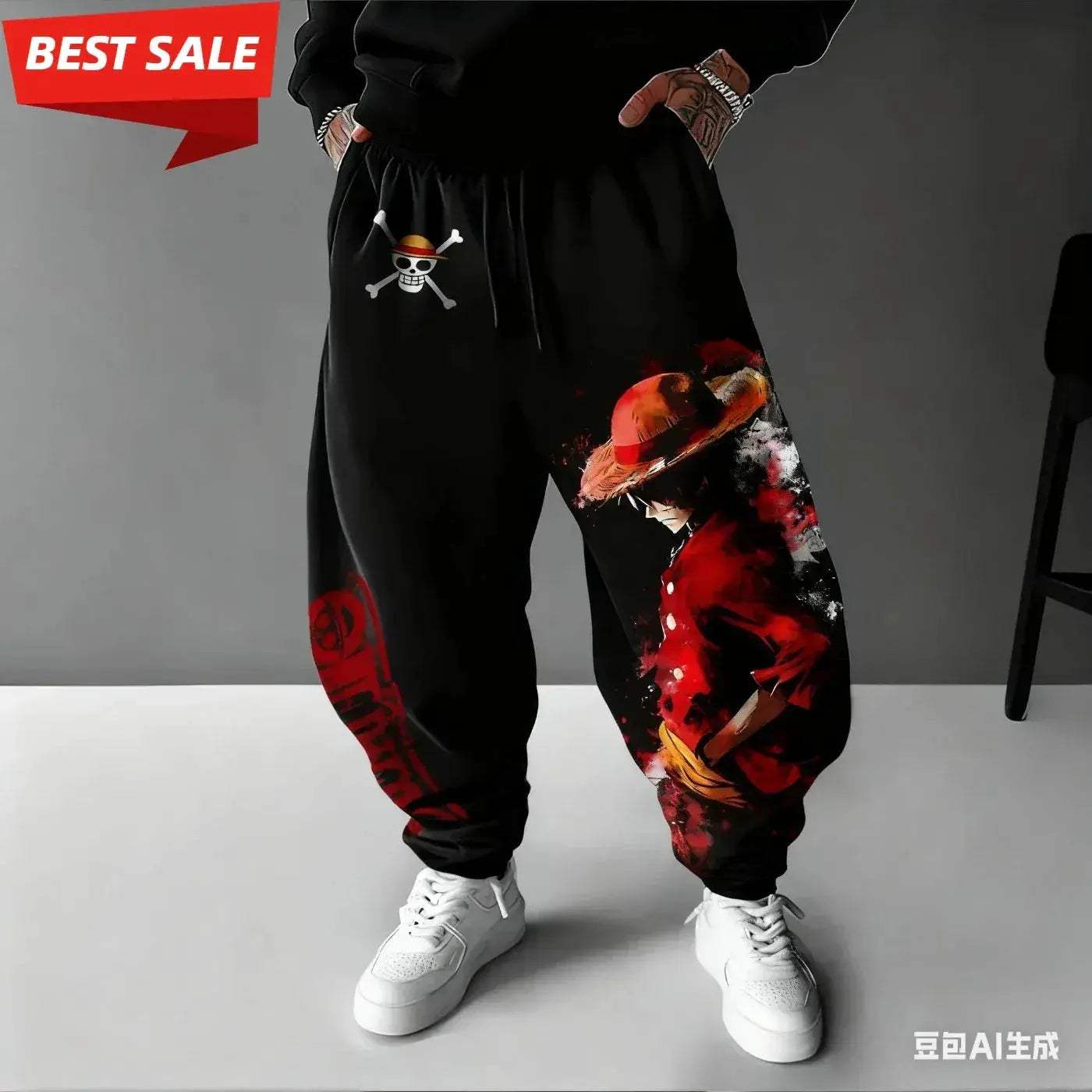 One Piece Luffy Sweatpants Harajuku Streetwear Cotton Comfort - ToylandEU