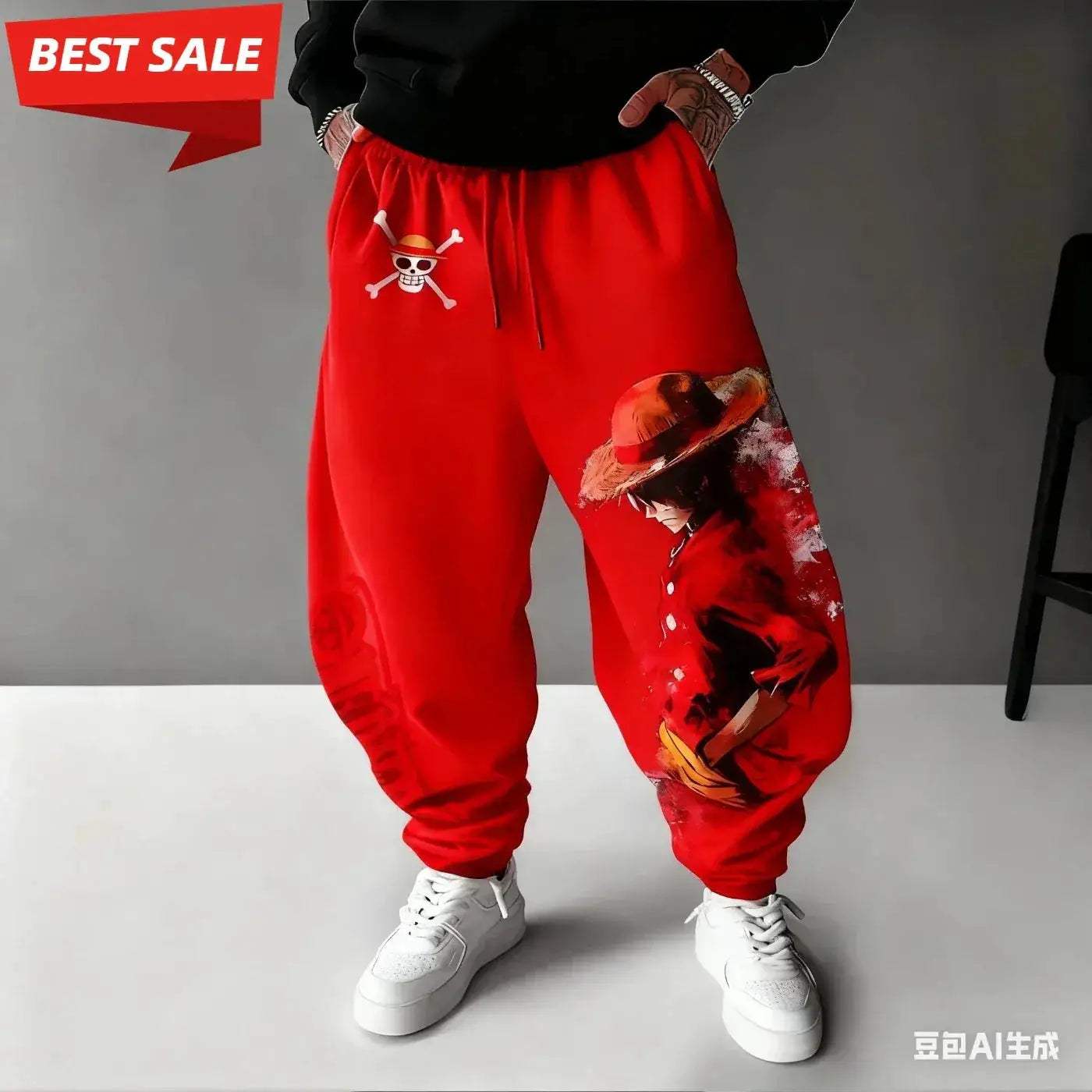 One Piece Luffy Sweatpants Harajuku Streetwear Cotton Comfort - ToylandEU