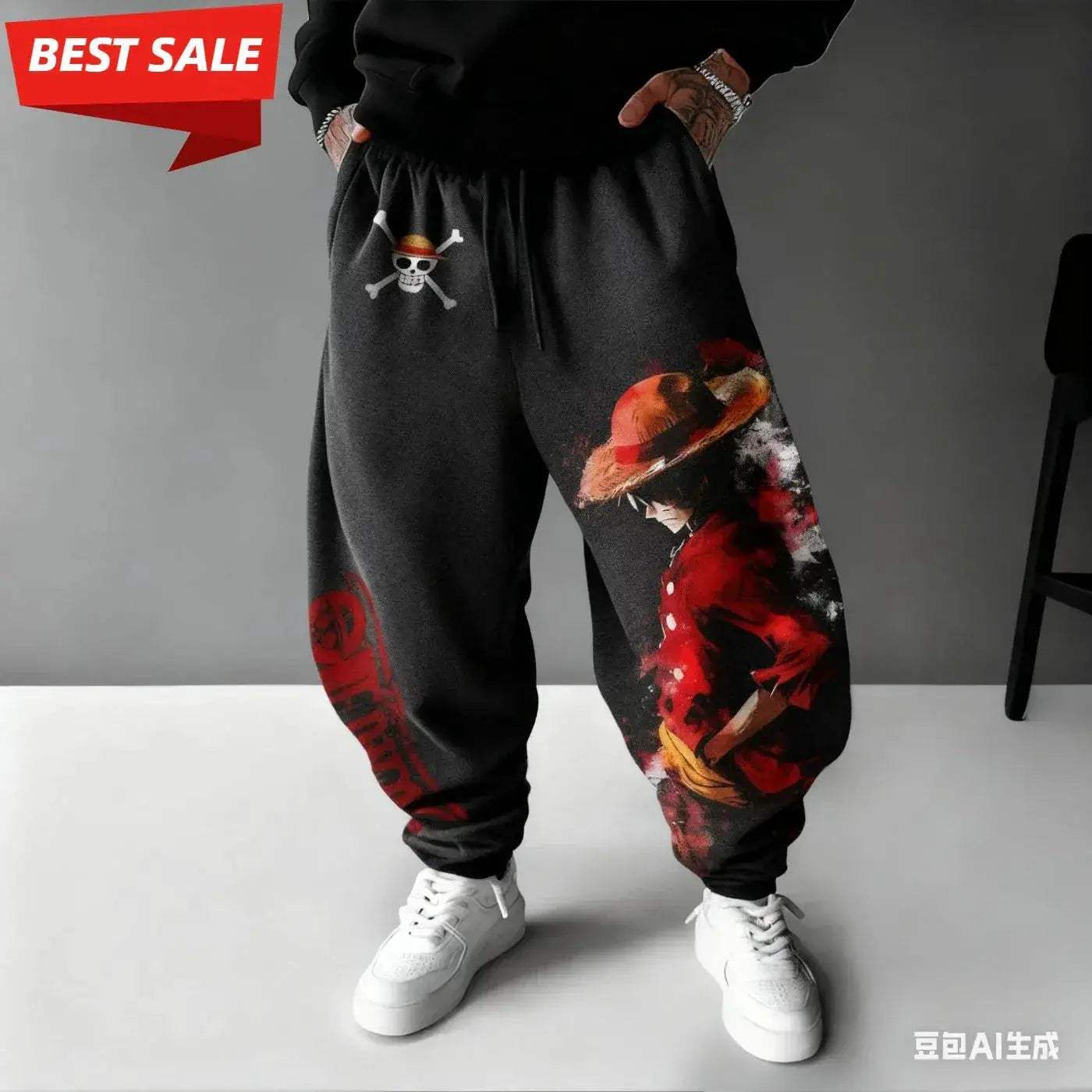 One Piece Luffy Sweatpants Harajuku Streetwear Cotton Comfort - ToylandEU