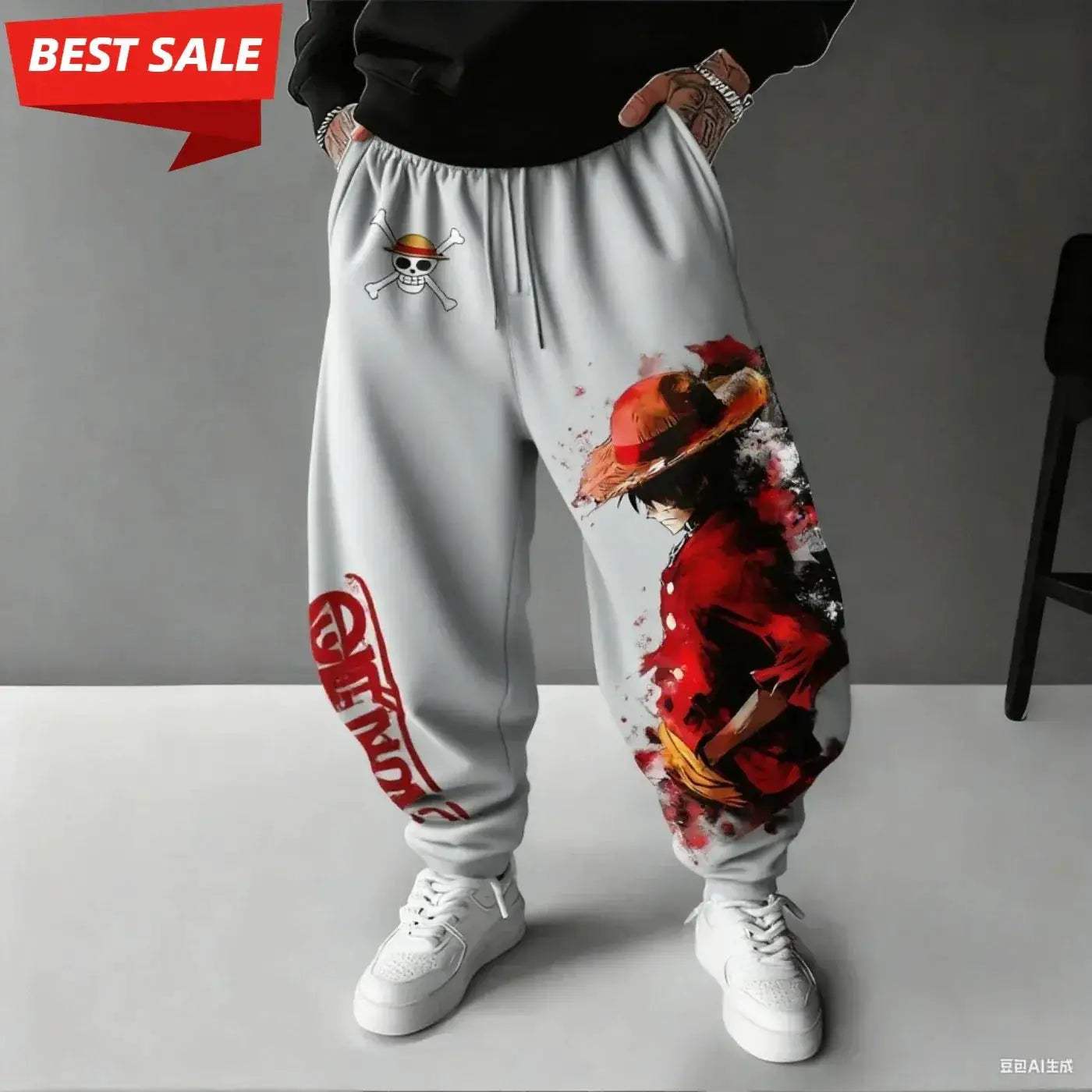One Piece Luffy Sweatpants Harajuku Streetwear Cotton Comfort - ToylandEU