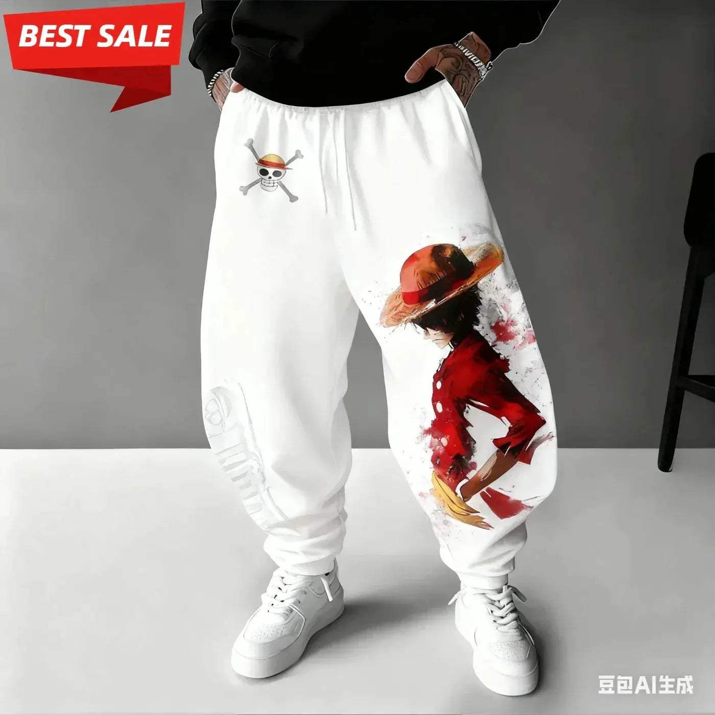One Piece Luffy Sweatpants Harajuku Streetwear Cotton Comfort - ToylandEU
