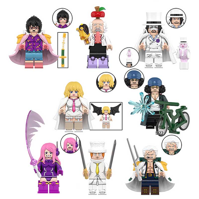 One Piece Minifigures | Set of 8 Lego Compatible | Toylandeu™