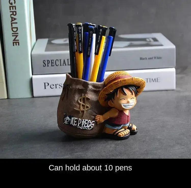  One Piece Monkey D. Luffy Pen Holder Anime Figure, Peripheral Kawaii Cute Chibi Decoration Desk -  ToylandEU™