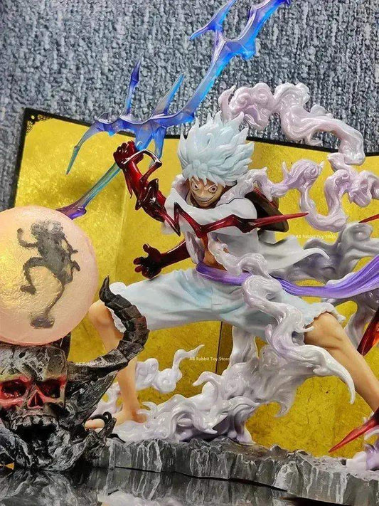  One Piece Nika Luffy Figure Luffy Sun God Gear 5 Anime Figurines With Light Ball 28 cm -  ToylandEU™