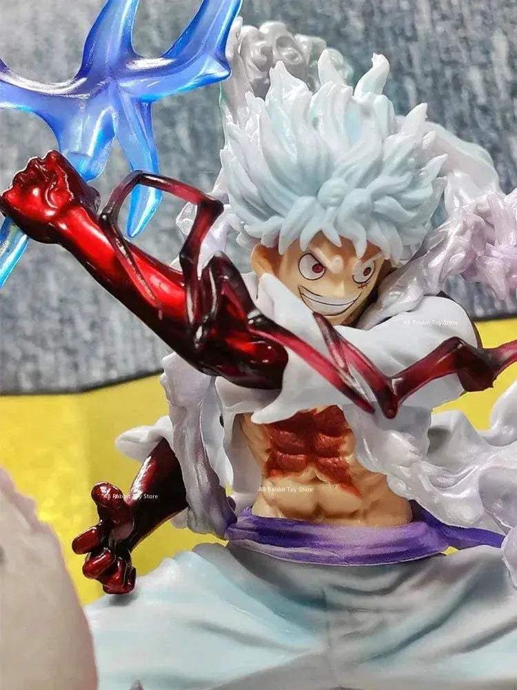 One Piece Nika Luffy Figure Luffy Sun God Gear 5 Anime Figurines With Light Ball 28 cm - ToylandEU