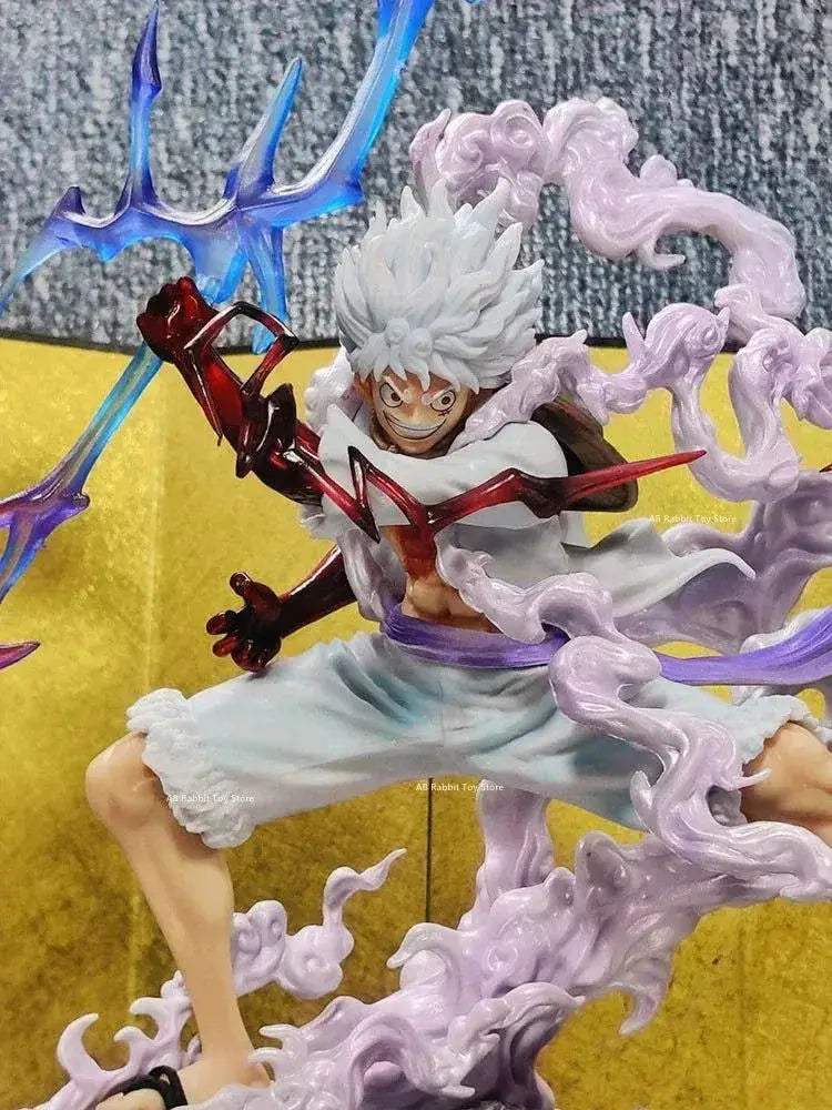 One Piece Nika Luffy Figure Luffy Sun God Gear 5 Anime Figurines With Light Ball 28 cm - ToylandEU