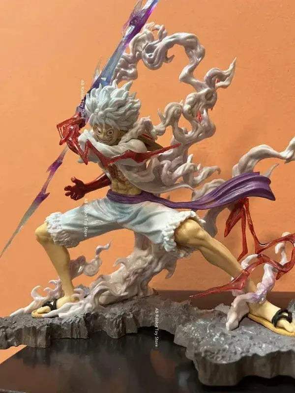 One Piece Nika Luffy Figure Luffy Sun God Gear 5 Anime Figurines With Light Ball 28 cm - ToylandEU