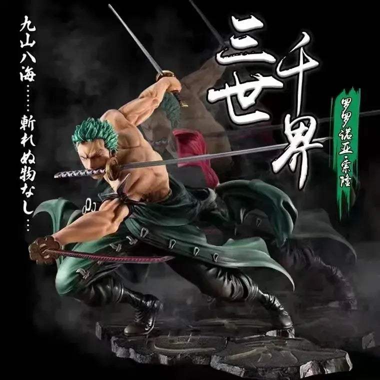 One Piece Zoro Three Blade Action Figure 21cm PVC Statue - ToylandEU