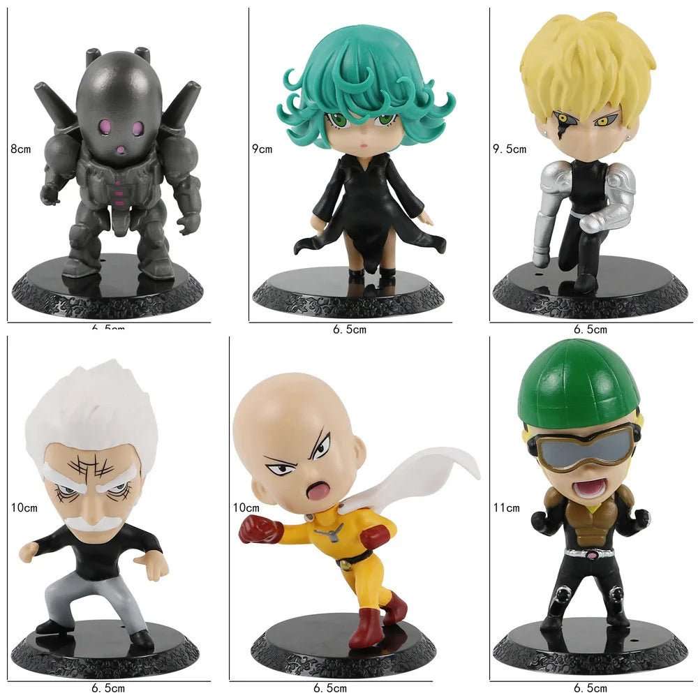 One Punch Man Chibi Figures Set 6 Piece Collectibles