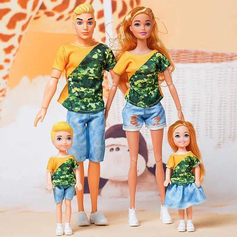 One Sixth Scale Movable Family Dolls Set 30cm Jointed Bodies - ToylandEU