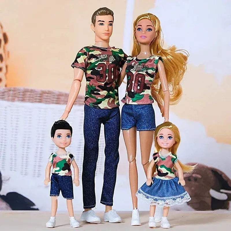 One Sixth Scale Movable Family Dolls Set 30cm Jointed Bodies - ToylandEU
