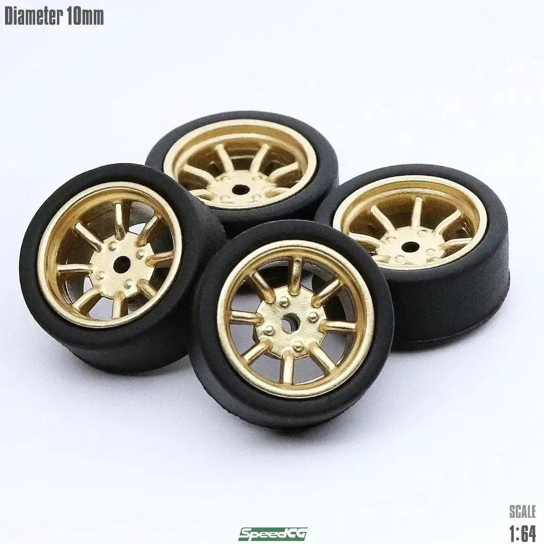  One Sixty Fourth Scale ABS Wheels With Rubber Tires -  ToylandEU™