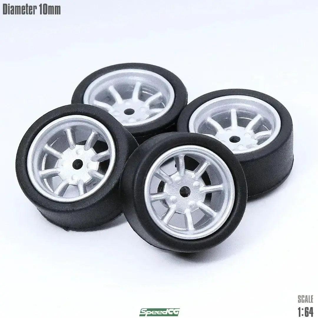  One Sixty Fourth Scale ABS Wheels With Rubber Tires -  ToylandEU™